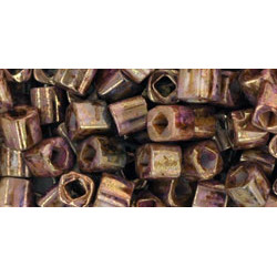 TOHO Cube 4mm HYBRID Luster - Opaque Gold/Smoky Topaz 100gr - TC-04-Y185