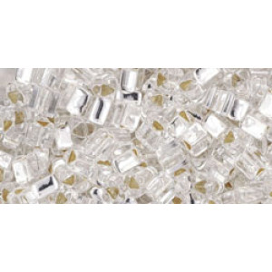 TOHO Triangle 8/0 Silver-Lined Crystal 250gr - TG-08-21