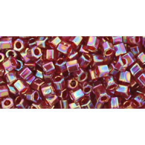 TOHO Hexagon 8/0 Transparent-Rainbow Ruby 250gr - TH-08-165C