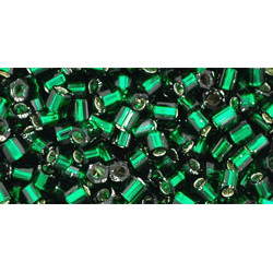 TOHO Hexagon 8/0 Silver-Lined Green Emerald 250gr - TH-08-36 TOHO Hexagon 8/0 Silver-Lined Green Emerald 250gr - TH-08-36