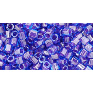 TOHO Hexagon 8/0 Inside-Color Dk Aqua/Violet-Lined 250gr - TH-08-361