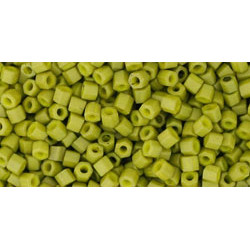 TOHO Hexagon 11/0 Opaque-Frosted Pea Green Soup 250gr - TH-11-1624F