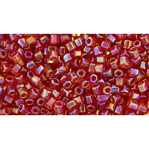 TOHO Hexagon 11/0 Transparent-Rainbow Siam Ruby 250gr - TH-11-165B