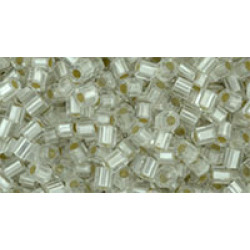 TOHO Hexagon 11/0 Silver-Lined Frosted Crystal 250gr - TH-11-21F