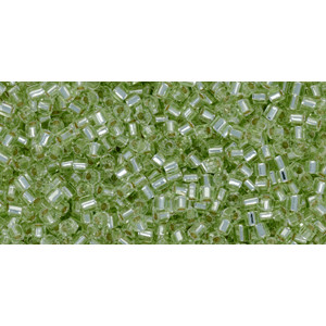 TOHO Hexagon 11/0 Silver-Lined Lt Lime Green 250gr - TH-11-24L