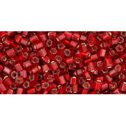 TOHO Hexagon 11/0 Silver-Lined Lt Siam Ruby 250gr - TH-11-25