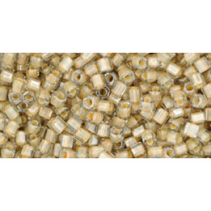 TOHO Hexagon 11/0 Inside-Color Black Diamond/Orange Creme-Lined 250gr - TH-11-369