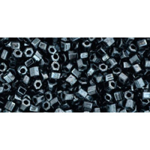 TOHO Hexagon 11/0 Metallic Hematite 250gr - TH-11-81