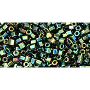 TOHO Hexagon 11/0 Metallic Iris - Green/Brown 250gr - TH-11-84