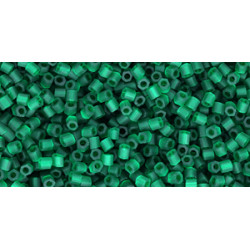 TOHO Hexagon 11/0 Transparent Frosted Green Emerald 250gr - TH-11-939F