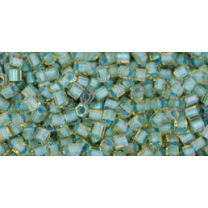 TOHO Hexagon 11/0 Inside-Color Rainbow Lt Topaz/Sea Foam-Lined 250gr - TH-11-952