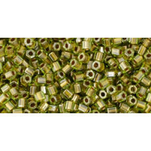 TOHO Hexagon 11/0 Gold-Lined Peridot 250gr - TH-11-991