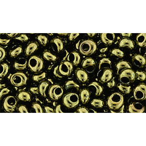 TOHO Magatama 3mm Gold-Lustered Dk Antique Bronze 250gr - TM-03-422
