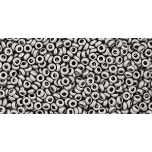 TOHO Demi Round 11/0 Metallic Frosted Antique Silver 100gr - TN-11-566
