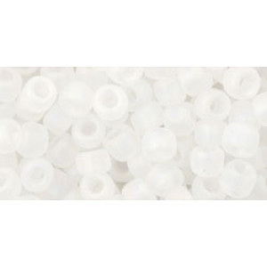 TOHO Round 6/0 Transparent-Rainbow-Frosted Crystal 250gr - TR-06-161F