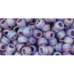 TOHO Round 6/0 Transparent-Rainbow-Frosted Lt Tanzanite 250gr - TR-06-166DF