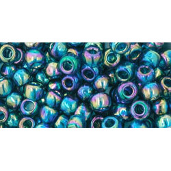 TOHO Round 6/0 Transparent-Rainbow Teal 250gr - TR-06-167BD