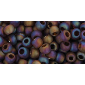 TOHO Round 6/0 Transparent-Rainbow-Frosted Smoky Topaz 250gr - TR-06-177F