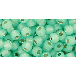 TOHO Round 6/0 Silver-Lined Milky Lt Peridot 250gr - TR-06-2118