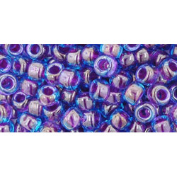 TOHO Round 6/0 Inside-Color Aqua/Purple-Lined 250gr - TR-06-252