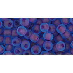 TOHO Round 6/0 Inside-Color Frosted Aqua/Purple-Lined 250gr - TR-06-252F