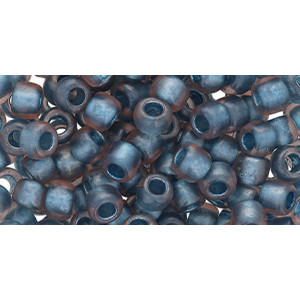 TOHO Round 6/0 Frosted South Pacific Blue-Lined Crystal 250gr - TR-06-288F