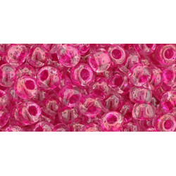 TOHO Round 6/0 Inside-Color Crystal/Fuchsia-Lined 250gr - TR-06-350