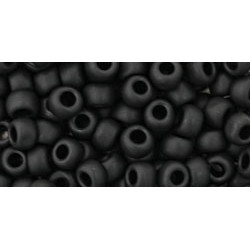 TOHO Round 6/0 Opaque-Frosted Jet 250gr - TR-06-49F