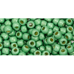 TOHO Round 6/0 PermaFinish Galvanized Matte Mint Green 250gr - TR-06-PF570F