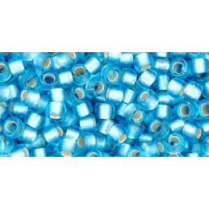 TOHO Round 8/0 Silver-Lined Frosted Aquamarine 250gr - TR-08-23F