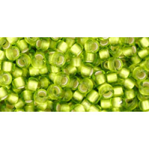 TOHO Round 8/0 Silver-Lined Frosted Lime Green 250gr - TR-08-24F