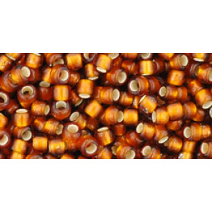 TOHO Round 8/0 Silver-Lined Frosted Smoky Topaz 250gr - TR-08-34F