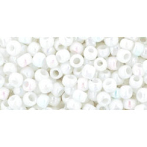 TOHO Round 8/0 Opaque-Rainbow White 250gr - TR-08-401