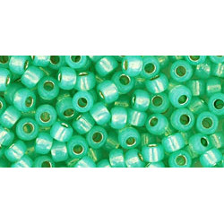 TOHO Round 8/0 PermaFinish - Silver-Lined Milky Peridot 250gr - TR-08-PF2103
