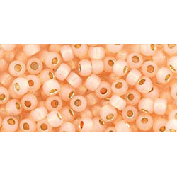TOHO Round 8/0 PermaFinish - Silver-Lined Milky Peach 250gr - TR-08-PF2111