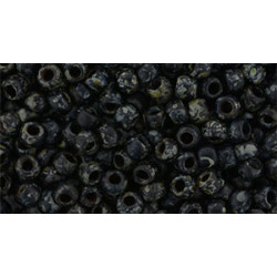 TOHO Round 8/0 HYBRID Frosted Jet - Picasso 250gr - TR-08-Y302F