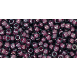TOHO Round 11/0 Inside-Color Gray/Magenta-Lined 250gr - TR-11-1076