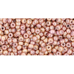 TOHO Round 11/0 Marbled Opaque Beige/Pink 250gr - TR-11-1201
