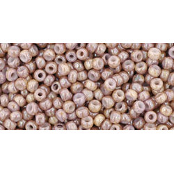 TOHO Round 11/0 Marbled Opaque Pink/Amethyst 250gr - TR-11-1203