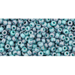 TOHO Round 11/0 Marbled Opaque Turquoise/Amethyst 250gr - TR-11-1206