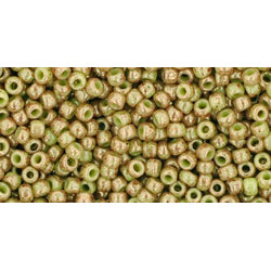 TOHO Round 11/0 Marbled Opaque Avacado/Pink 250gr - TR-11-1209