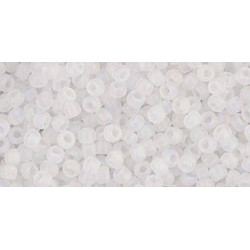 TOHO Round 11/0 Transparent-Rainbow-Frosted Crystal 250gr - TR-11-161F TOHO Round 11/0 Transparent-Rainbow-Frosted Crystal 250gr - TR-11-161F