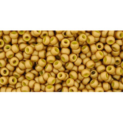 TOHO Round 11/0 Opaque-Frosted-Gold-Lustered Yellow 250gr - TR-11-1623F