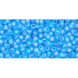 TOHO Round 11/0 Transparent-Rainbow-Frosted Dk Aquamarine 250gr - TR-11-163BF TOHO Round 11/0 Transparent-Rainbow-Frosted Dk Aquamarine 250gr - TR-11-163BF