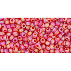 TOHO Round 11/0 Transparent-Rainbow-Frosted Siam Ruby 250gr - TR-11-165BF TOHO Round 11/0 Transparent-Rainbow-Frosted Siam Ruby 250gr - TR-11-165BF