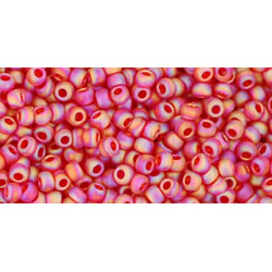 TOHO Round 11/0 Transparent-Rainbow-Frosted Ruby 250gr - TR-11-165CF TOHO Round 11/0 Transparent-Rainbow-Frosted Ruby 250gr - TR-11-165CF