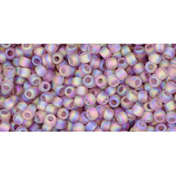 TOHO Round 11/0 Transparent-Rainbow-Frosted Med Amethyst 250gr - TR-11-166BF TOHO Round 11/0 Transparent-Rainbow-Frosted Med Amethyst 250gr - TR-11-166BF