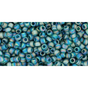 TOHO Round 11/0 Transparent-Rainbow-Frosted Teal 250gr - TR-11-167BDF