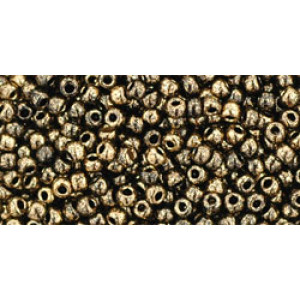 TOHO Round 11/0 Gilded Marble Black 250gr - TR-11-1706