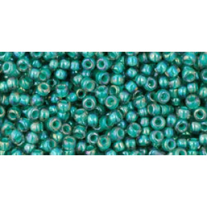 TOHO Round 11/0 Inside-Color Rainbow Lt Sapphire/Opaque Teal-Lined 250gr - TR-11-1833 TOHO Round 11/0 Inside-Color Rainbow Lt Sapphire/Opaque Teal-Lined 250gr - TR-11-1833